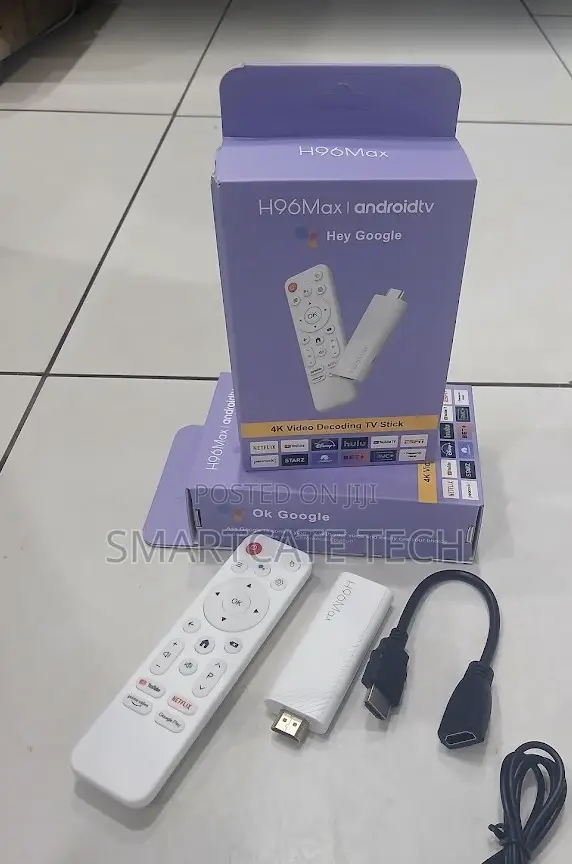H96 Max Android TV Stick 4K - 2GB RAM, 16GB Storage - 1