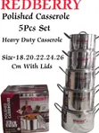 Redberry Premium Aluminium Casserole Set (5 Pcs) - 2