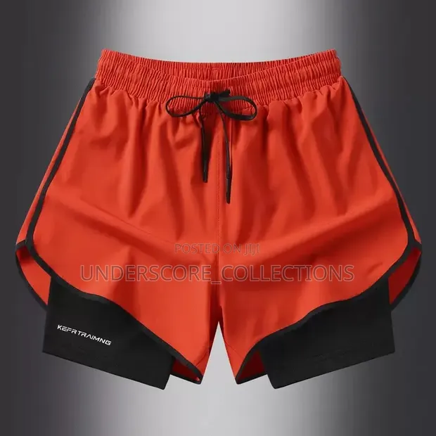 Unisex Two-in-One Gym Shorts - 1