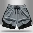 Unisex Two-in-One Gym Shorts - 2