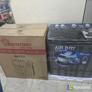 Ramtons 10KG Twin Tub Washing Machine - Black