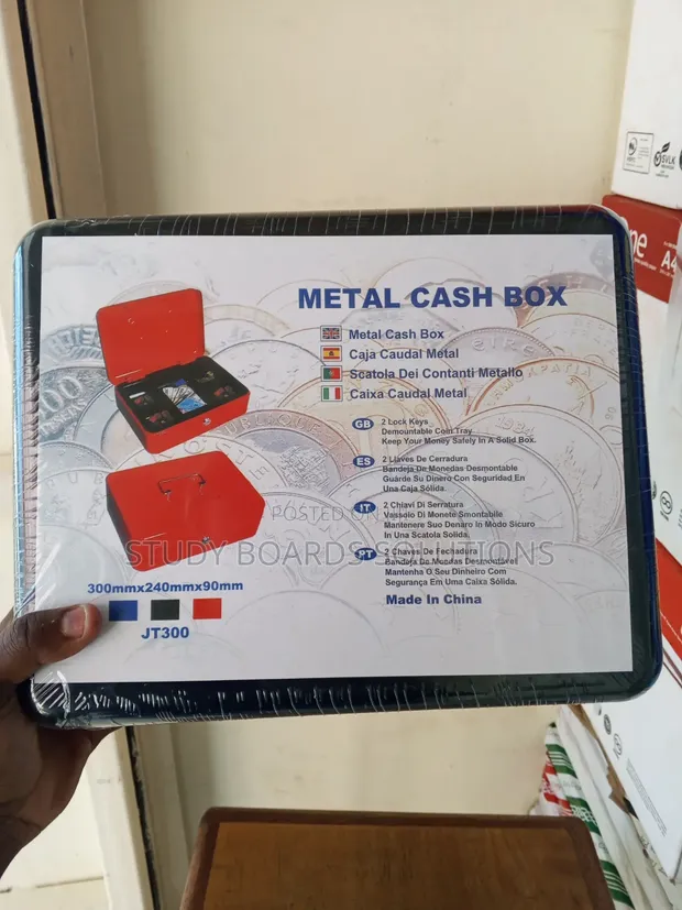 12-Inch Heavy-Duty Metal Cash Box - 1