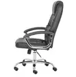 Black Leather Swivel Office Chair - 2