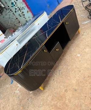 6ft Executive TV Stand with Marble Sheet Top