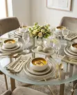 27-Piece Ribbed European Double Glaze Porcelain Dinner Set - 2