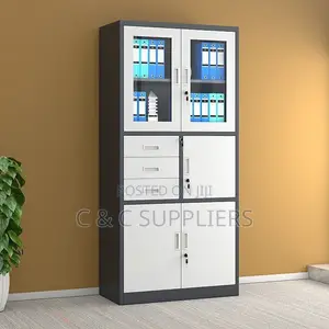 Modern Half Glass Storage Cabinet