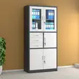 Modern Half Glass Storage Cabinet - 1