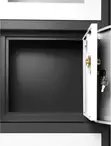 Modern Half Glass Storage Cabinet - 2