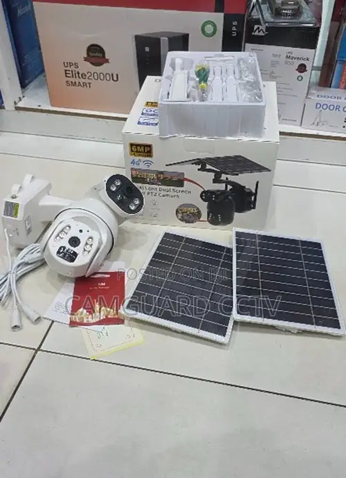 6MP Dual Lens 4G Solar PTZ Camera with Dual Screen Live View - 1