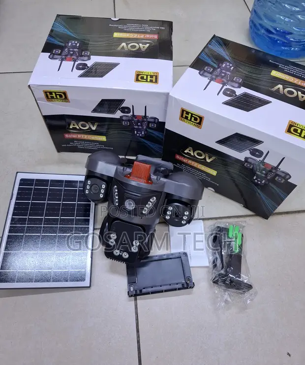 V380 Triple Lens 4G Solar PTZ CCTV Security Camera - 1