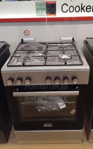 Von Simfer 60x60 Standing Cooker (3+1) with Gas Sensor & Food Warmer