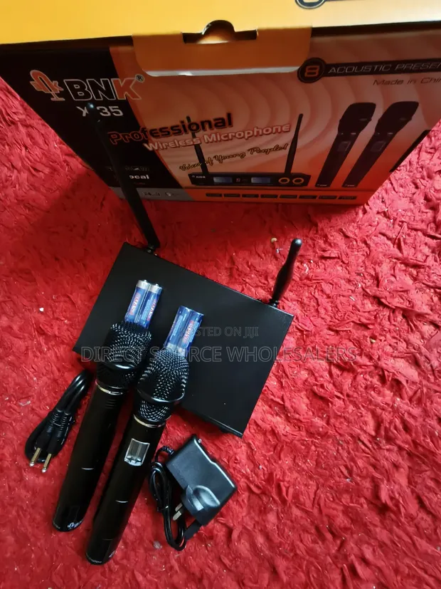BNK X35 Professional UHF Dual Wireless Microphone Set - 1