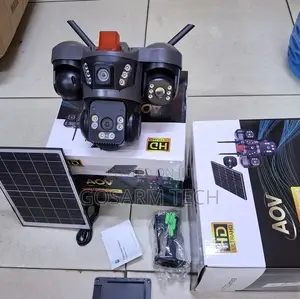 AOV V380 Pro Triple Lens Solar 4G LTE Security Camera