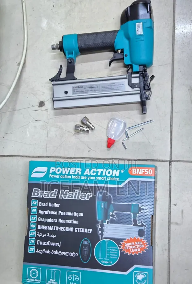Power Action Air Nailer / 50mm Air Nail Gun - 1