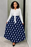 Polka Dot Maxi Skirt - Green - 1