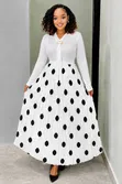 Polka Dot Maxi Skirt - Green - 2