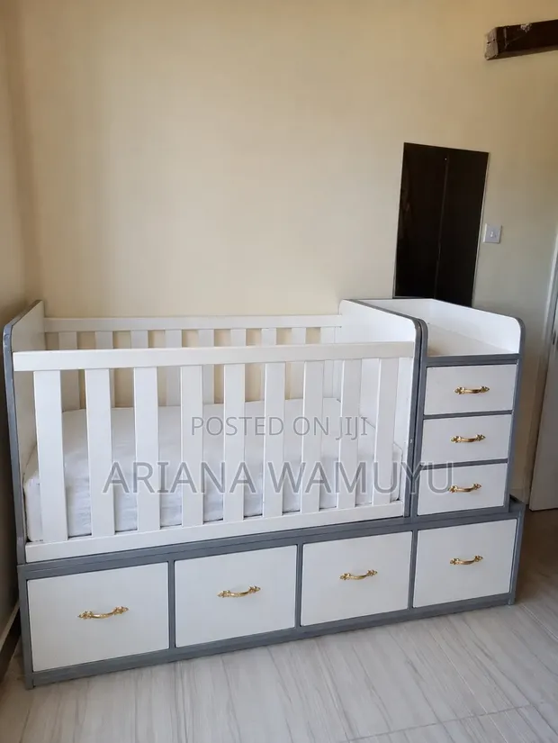 BUILT Baby Cot with Drawers - 5.5ft - 1