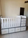 BUILT Baby Cot with Drawers - 5.5ft - 1