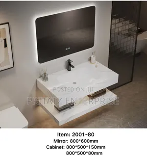 Elegant Wall-Mounted Bathroom Vanity Set