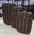 3-Piece Lined Leather Suitcase Set - 1