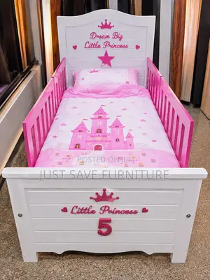 Little Princess 3x6 Kids Wooden Bed with Safety Rails