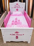Little Princess 3x6 Kids Wooden Bed with Safety Rails - 1