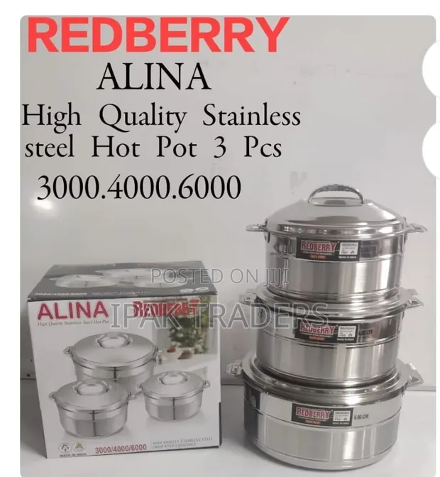 Alina High Quality Stainless Steel Hot Pot 3pc - 1