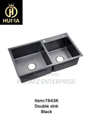 Double Bowl Kitchen Sink - Brushed Steel