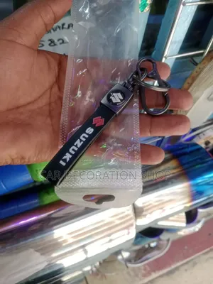 Suzuki Key Chain with Leather Strap