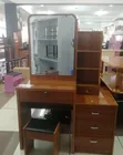 Brown Dressing Table with Sliding Mirror - 1