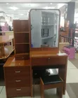Brown Dressing Table with Sliding Mirror - 2