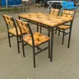 Rustic Wooden Dining Set / Restaurant Set - 2