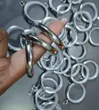Black and Silver Drapery Rings with Plastic Lining - 2