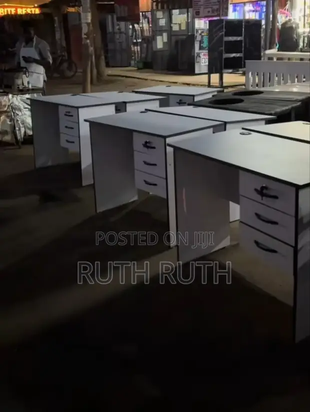 Brand New White Rectangular Office Desk - 1
