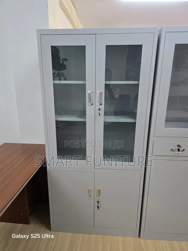 Boss Office Products Metallic Filing Cabinet with Adjustable Shelves - 1