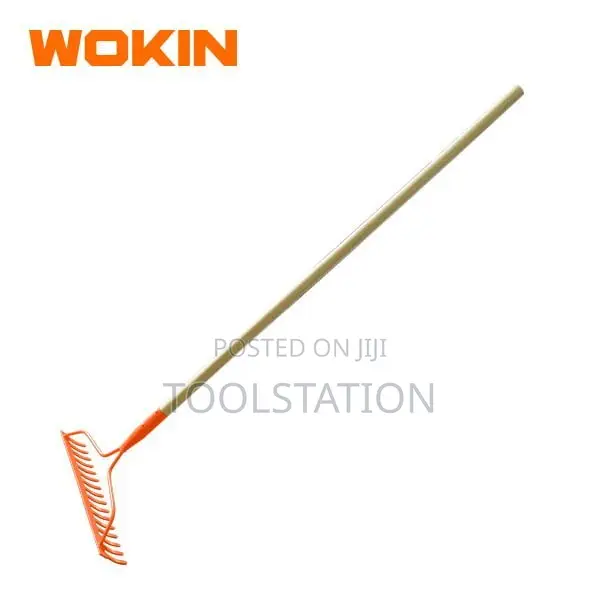 Rigid Metal Garden Rake, 16T Heavy Duty - 1