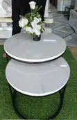 White Pure Marble Nesting Table - 2