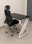 Modern Office Desk & Ergonomic Mesh Chair Set - 3