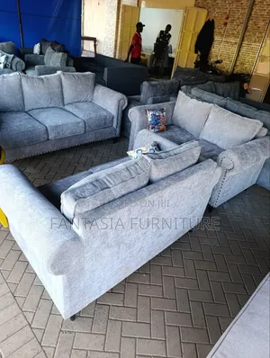 3+2 Seater Grey Sofa Set