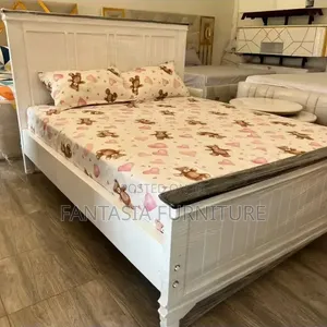 5x6 Foot White Panel Bed Frame