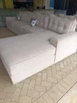 L-Shaped Cream 7-Seater Sectional Sofa - 1