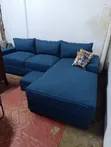 L-Shaped 5-Seater Corner Sofa in Blue - 2