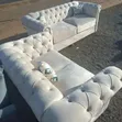 Cream Chesterfield Sofa Set: 3-Seater + 2-Seater - 2