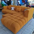 Clean 5-Seater L-Shaped Bubble Sofa - 2