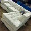L-Shaped Cream Sectional Sofa - 1