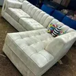 L-Shaped Cream Sectional Sofa - 2