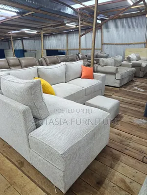 5-Seater Corner Sofa with Ottoman - Brand New