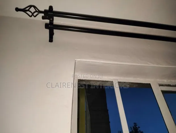 Adjustable Curtain Rods - Black & Bronze - 1
