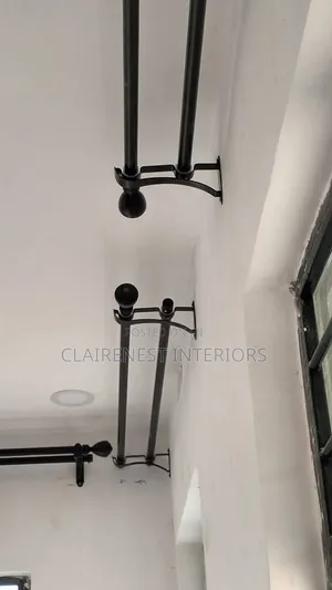 Durable Powder-Coated Curtain Rods - Jua Kali