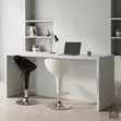 Glossy Sleek Adjustable Bar Stool - White - 4